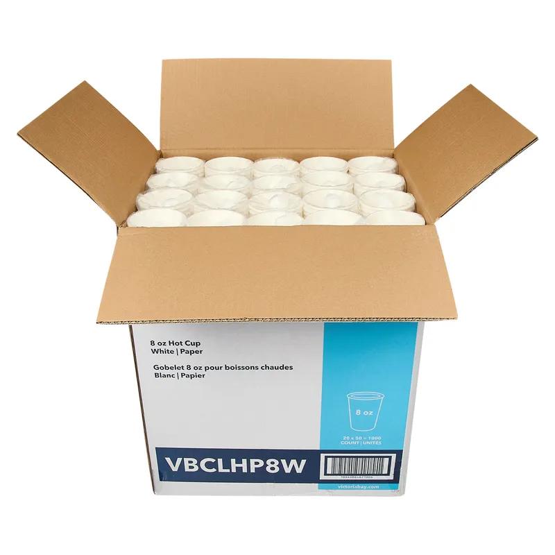 Victoria Bay Hot Cup 8 OZ Paper White 1000/Case
