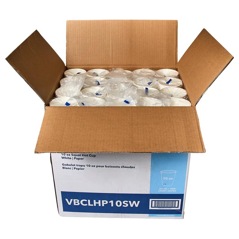 Victoria Bay Hot Cup Squat 10 OZ Paper White 1000/Case