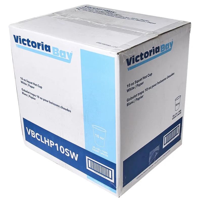 Victoria Bay Hot Cup Squat 10 OZ Paper White 1000/Case