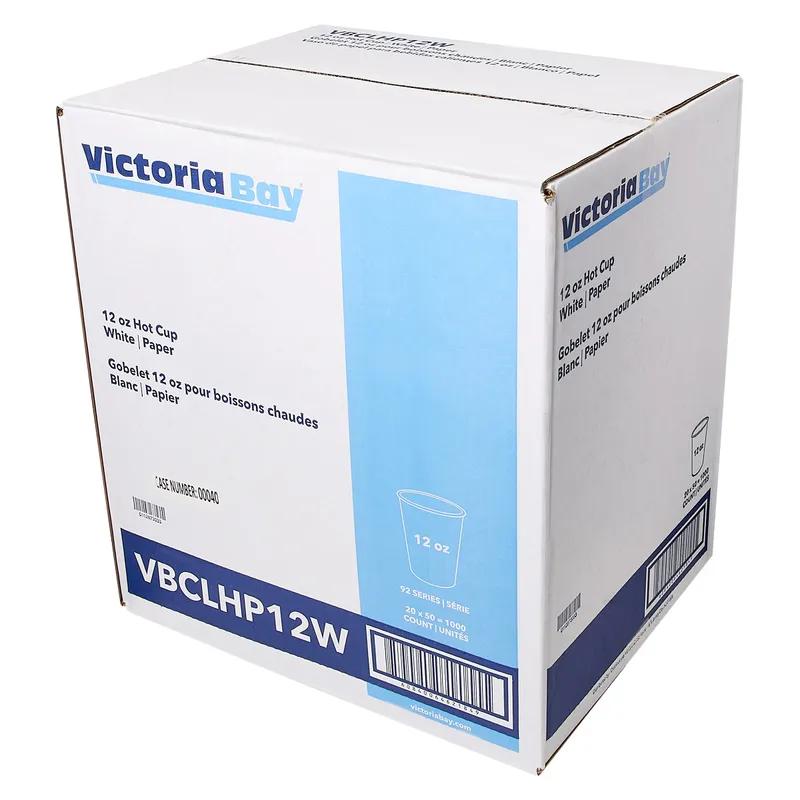 Victoria Bay Hot Cup 12 OZ Paper White 1000/Case