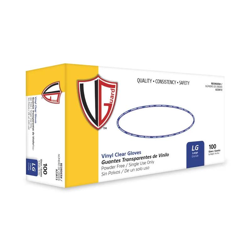 Gloves XL Clear Vinyl Powder-Free 100 Count/Pack 10 Packs/Case 1000 Count/Case