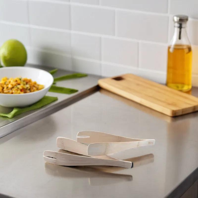 Veneerware Tongs 9 IN Bamboo 36/Box