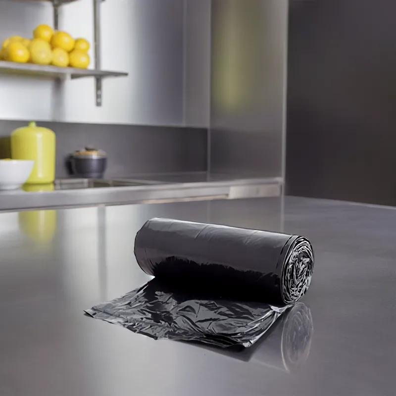 Victoria Bay Can Liner 40X46 IN 40-45 GAL Black LLDPE 1.5MIL Roll 100/Case