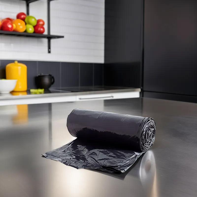 Victoria Bay Can Liner 40X46 IN 40-45 GAL Black LLDPE 1.5MIL Roll 100/Case