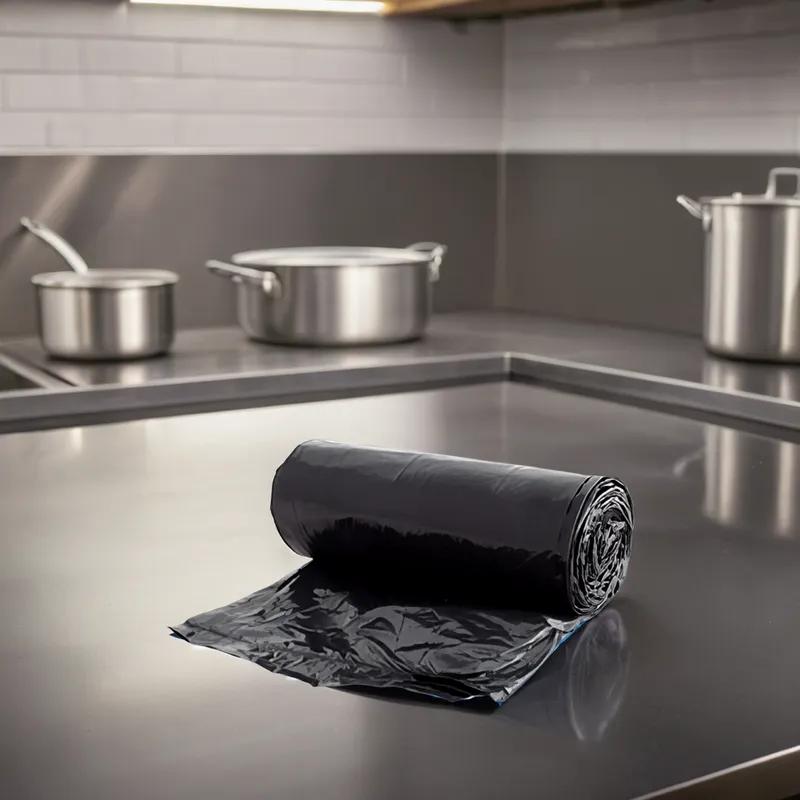 Victoria Bay Can Liner 40X46 IN 40-45 GAL Black LLDPE 1.5MIL Roll 100/Case