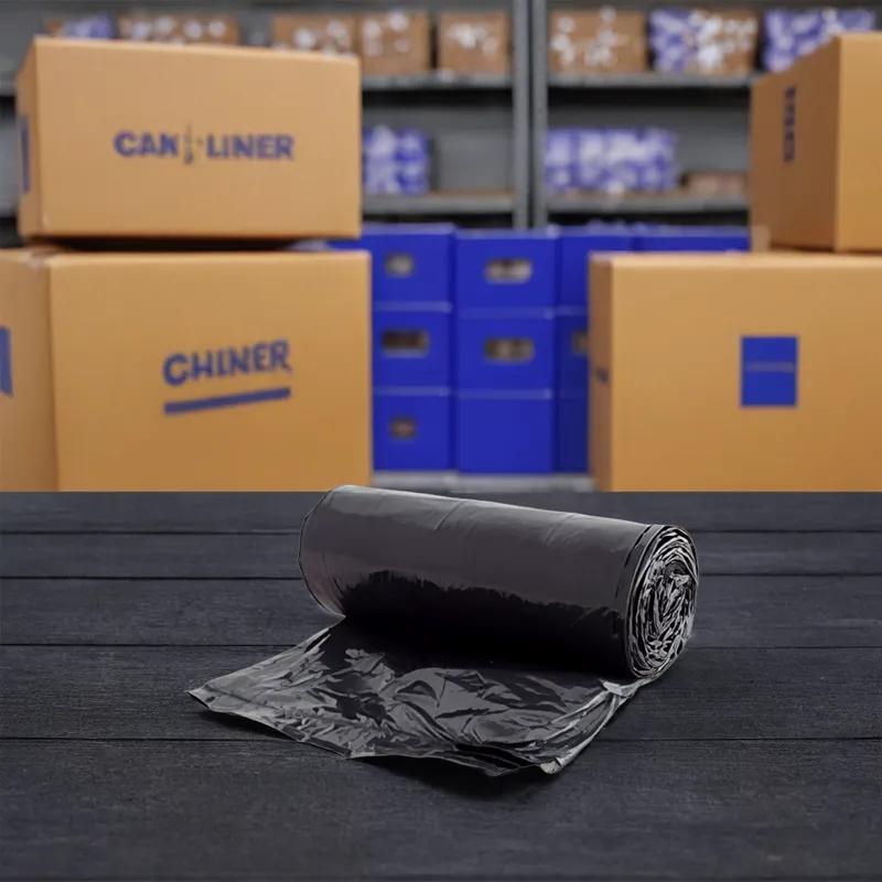 Victoria Bay Can Liner 30X36 IN 20-30 GAL Black LLDPE 0.9MIL Roll 200/Case