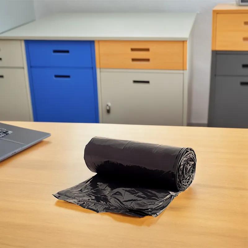 Victoria Bay Can Liner 38X58 IN 60 GAL Black LLDPE 1MIL Roll 100/Case