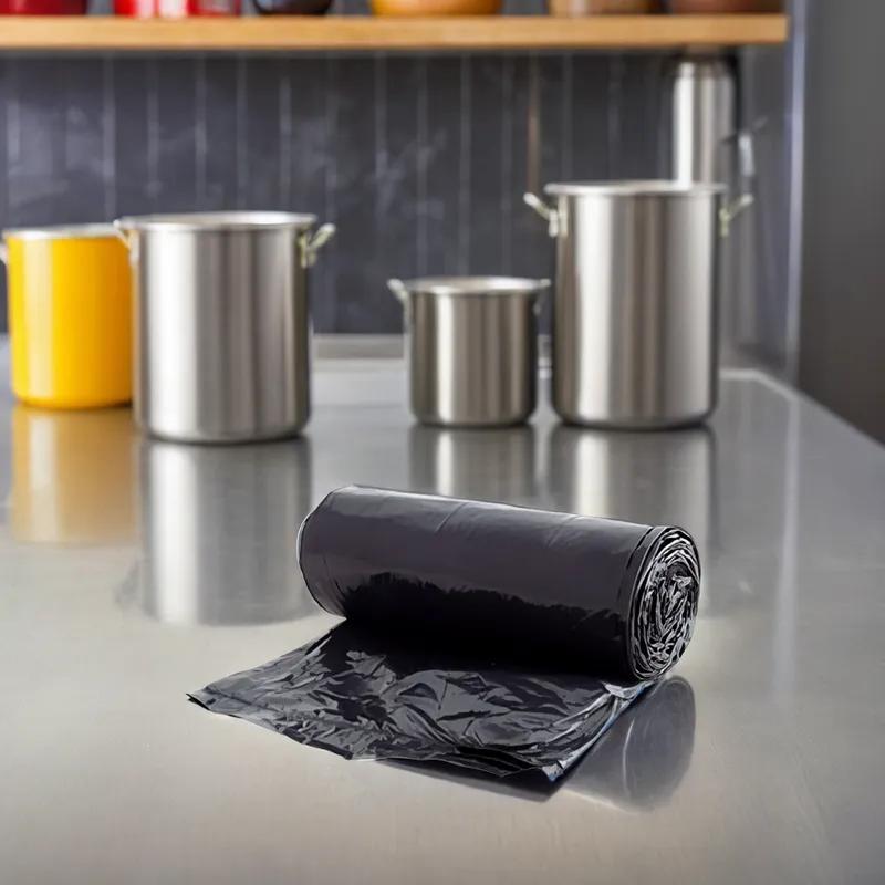 Victoria Bay Can Liner 24X23 IN 10 GAL Black LLDPE 0.65MIL Roll 500/Case