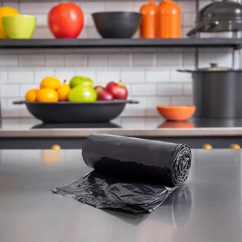 Victoria Bay Can Liner 24X30 IN 12-16 GAL Black LLDPE 0.65MIL Roll 500/Case