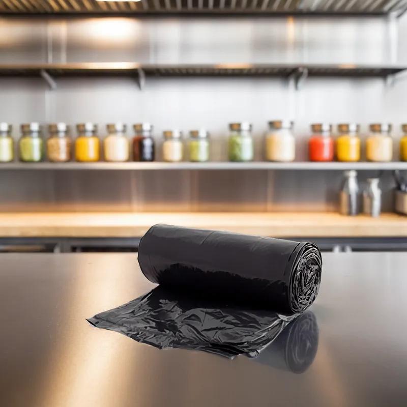 Victoria Bay Can Liner 24X30 IN 12-16 GAL Black LLDPE 0.65MIL Roll 500/Case