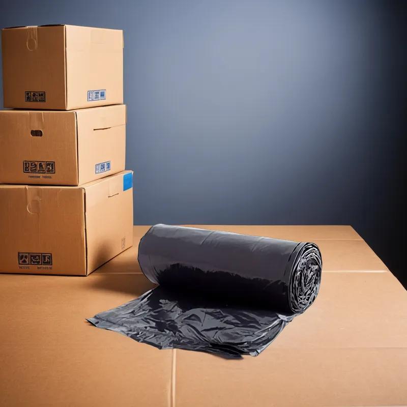 Victoria Bay Can Liner 30X36 IN 20-30 GAL Black LLDPE 0.65MIL Roll 500/Case