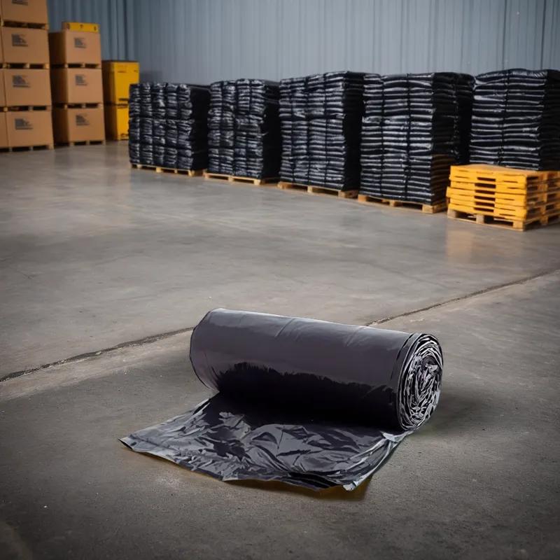 Victoria Bay Can Liner 33X39 IN 33 GAL Black LLDPE 0.8MIL Roll 250/Case