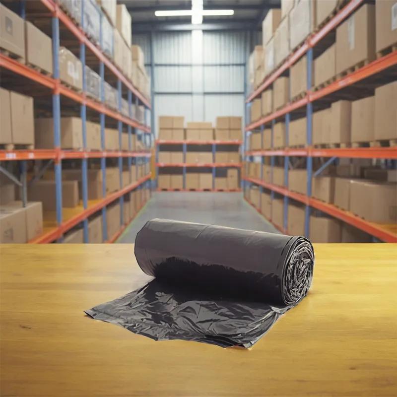 Victoria Bay Can Liner 38X58 IN 60 GAL Black LLDPE 0.8MIL Roll 125/Case