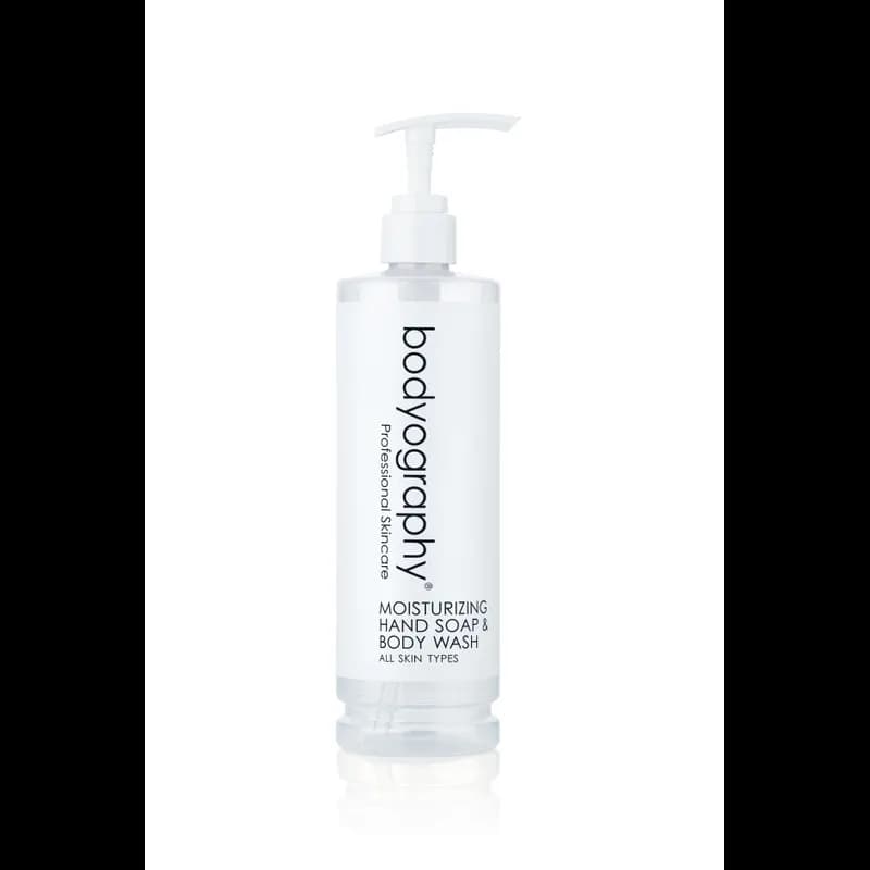 Bodyography®blanc Hand Soap & Body Wash 13.5 FLOZ Vanilla Sea Salt Vanilla Bourbon White Tea Ginger Moisturizing 20/Case