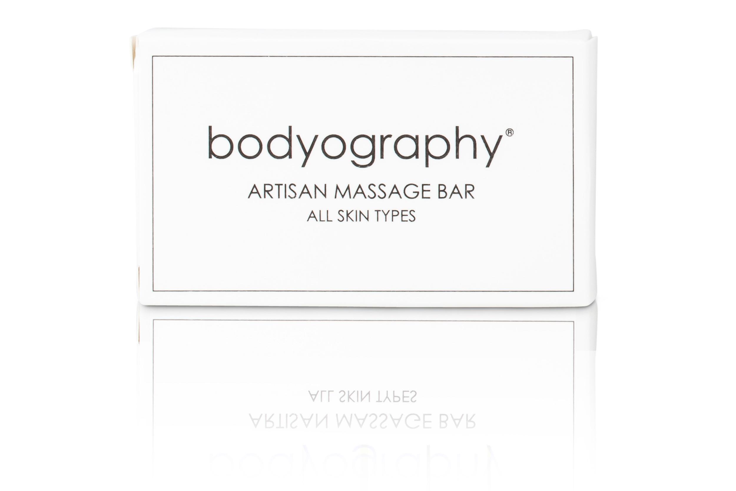 Bodyography®blanc Massage Bar 1.8 OZ Vanilla Sea Salt Vanilla Bourbon White Tea Ginger 200/Case