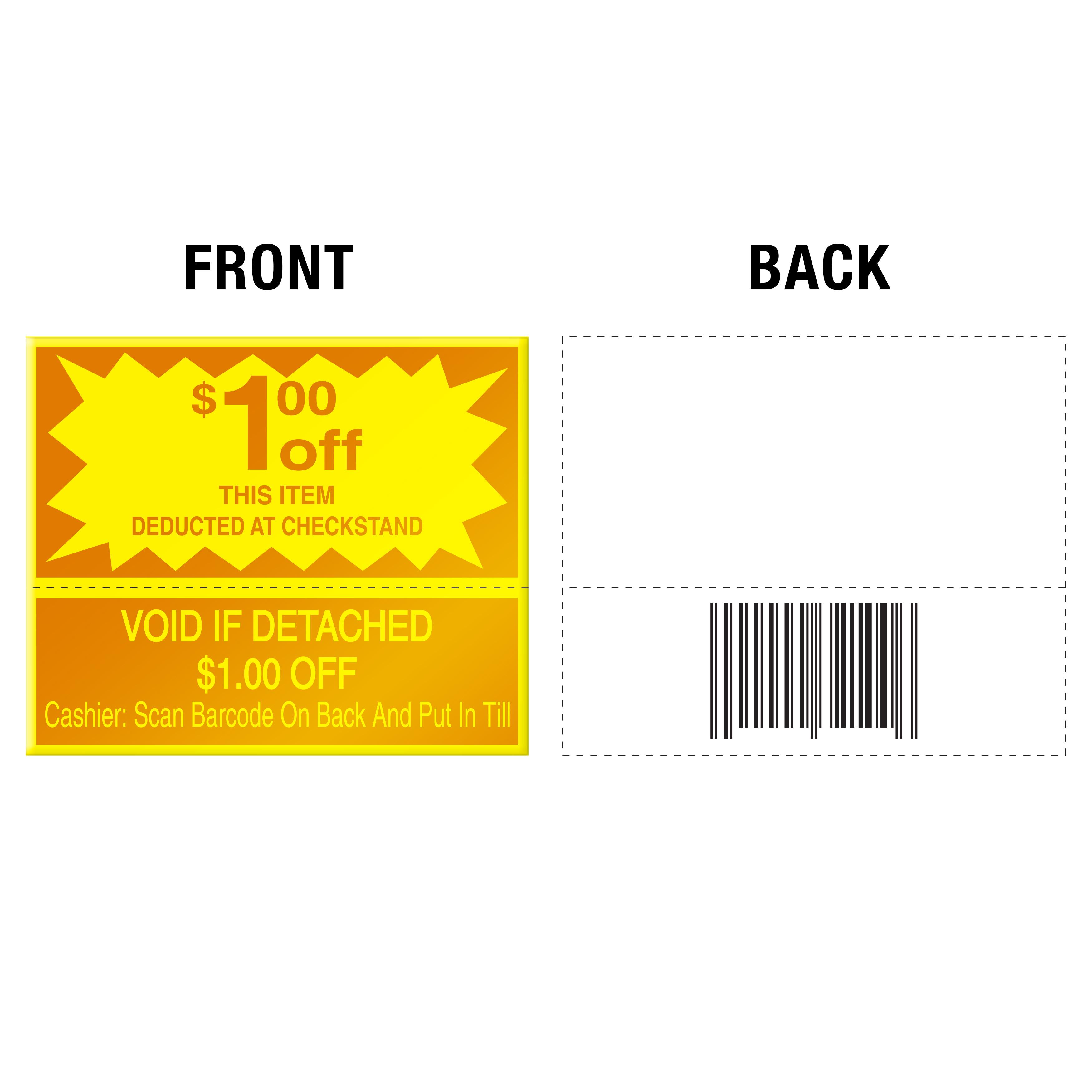 Gotts Grocery $1.00 Coupon Label UPC 250/Roll