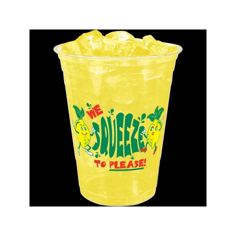 Cup 16 OZ PET Clear Squeeze To Please 1000/Case