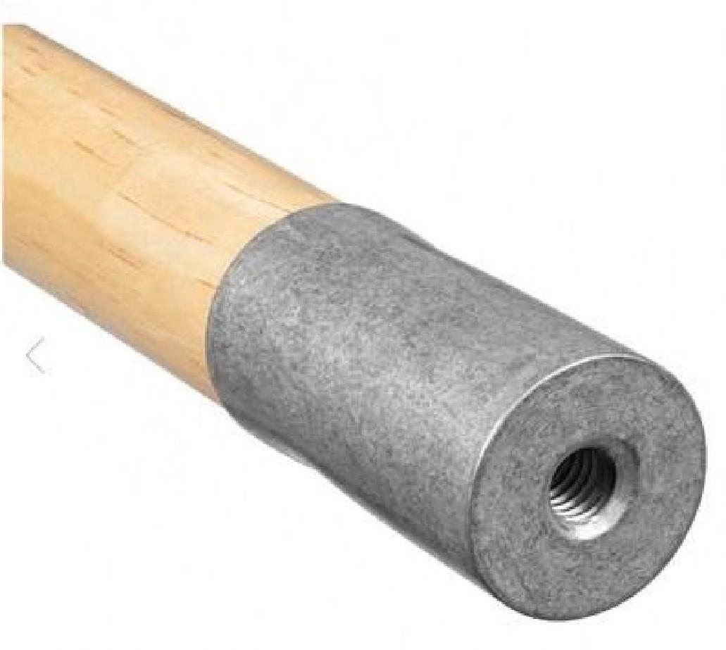 Mop Handle 0.937X60 IN Wood Threaded Lacquered 1/Each