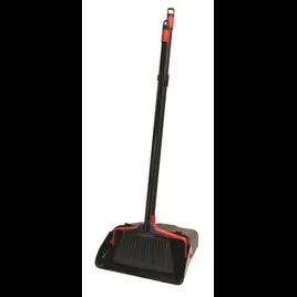 MaxiPlus® Lobby Dust Pan & Lobby Broom 33X13 IN Red Black Nylon Assembled Easy-Lock™ Handle Cleaning Teeth 1/Each