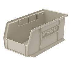 Akrobin Storage Bin 10.88X5.5X5 IN Stone PP 30# Cap 12 Count/Case