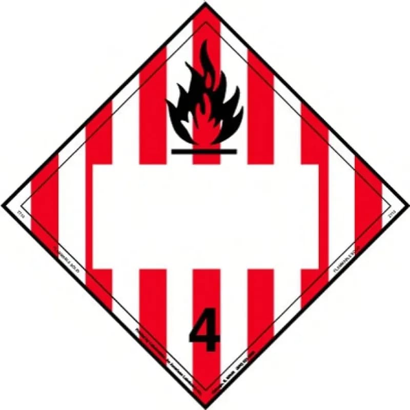 Tagboard Placard 10.75X10.75 IN Flammable Class 4 Triangle Poly-Coated Paper Blank Solid 25 Count/Pack