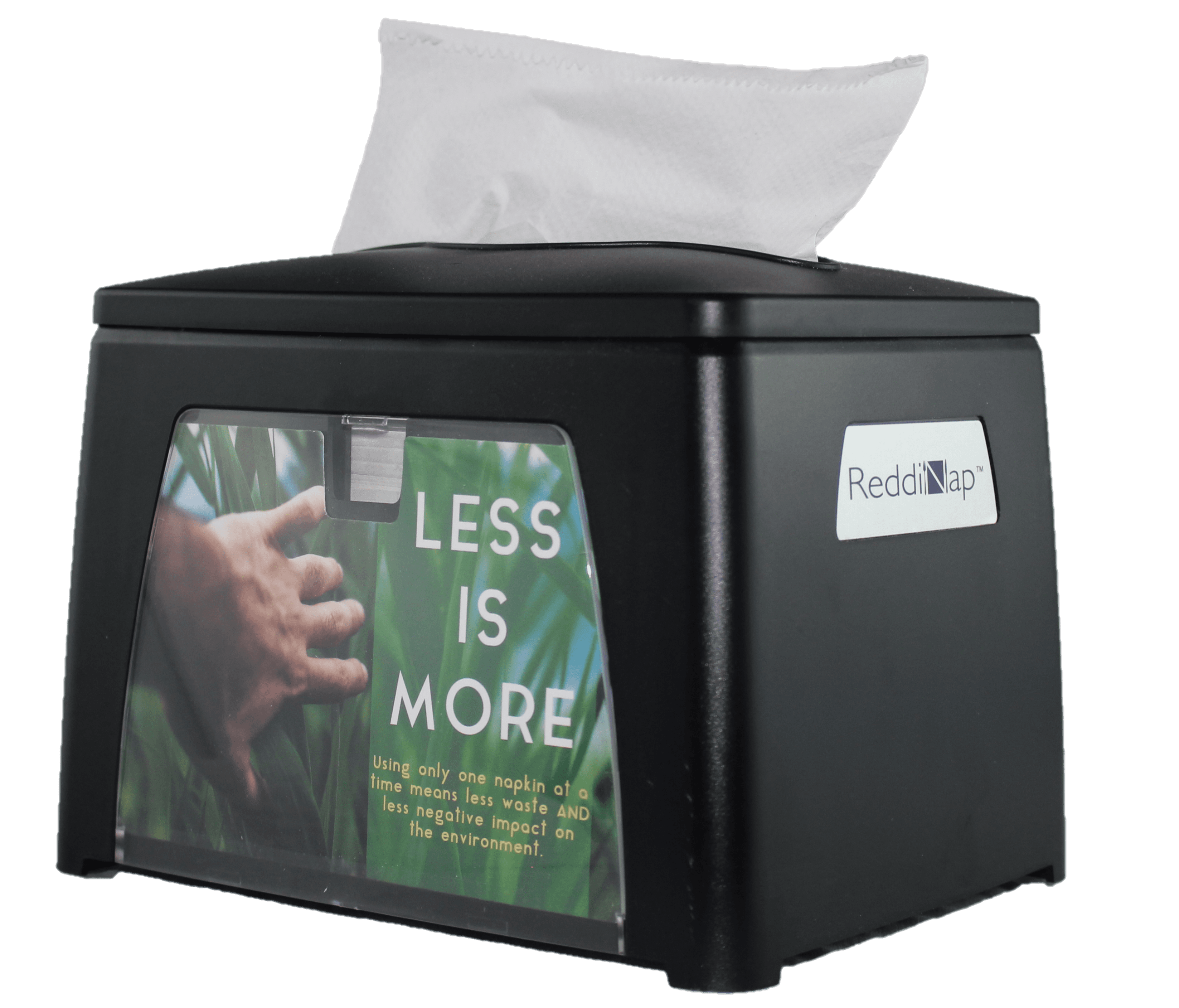 ReddiNap™ Napkin Dispenser Black Interfold Tabletop 1/Each