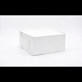 Easy Lock Cake Box 12X12X6 IN SUS Paperboard CRB White Square Lock Corner 1-Piece 50/Bundle