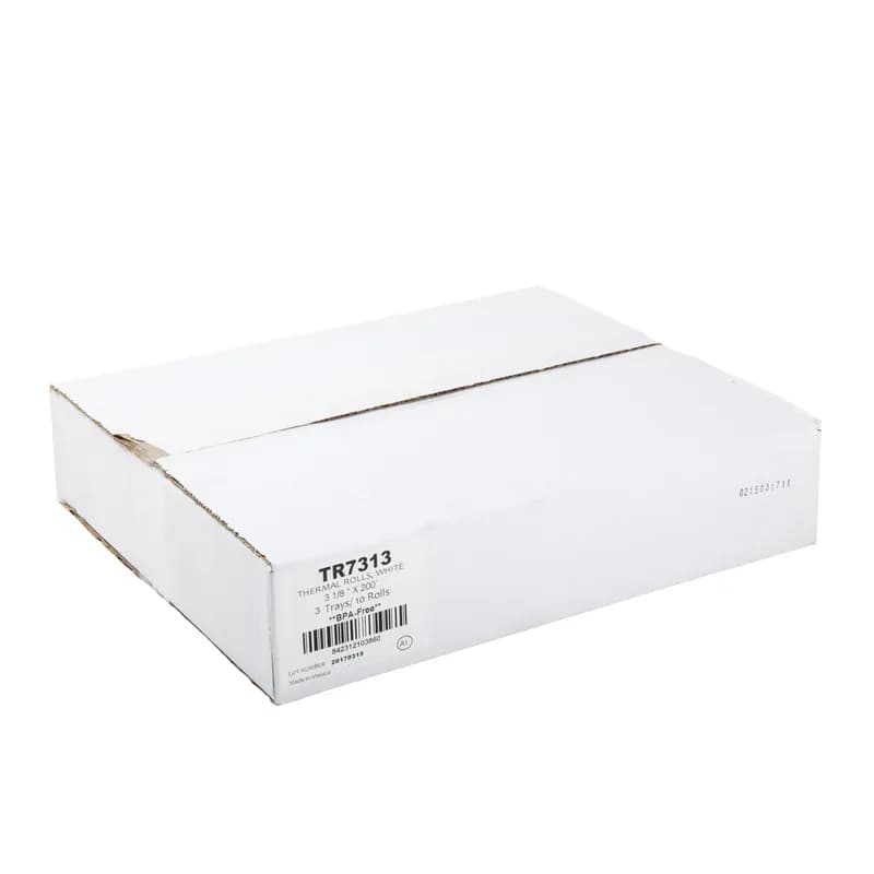 Register Tape Roll 3.13IN X200FT 1PLY White Thermal 10 Count/Pack 3 Packs/Case 30 Count/Case