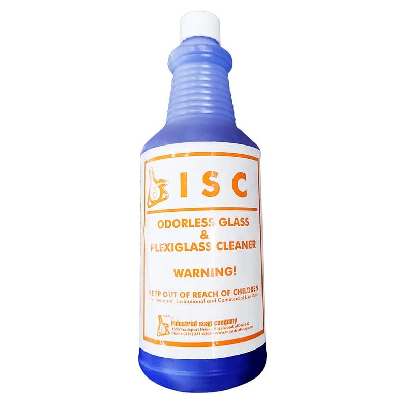 ISC Odorless Glass Cleaner 32 OZ Glass Plexiglass 12/Case