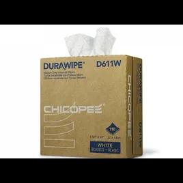Chicopee® Durawipe® Industrial Cleaning Wipe 17X8.75 IN Medium Duty White Absorbent 110 Count/Pack 12 Packs/Case