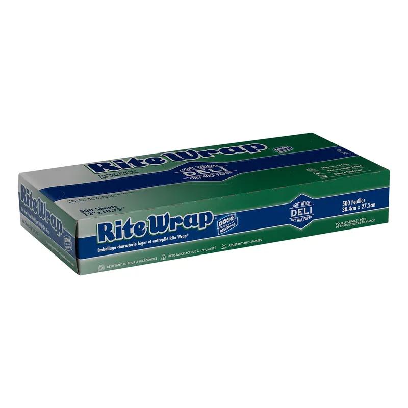 Dixie® Rite-Wrap Deli Sheets 10.75X12 IN 1PLY White 500 Sheets/Pack 12 Packs/Case 6000 Sheets/Case