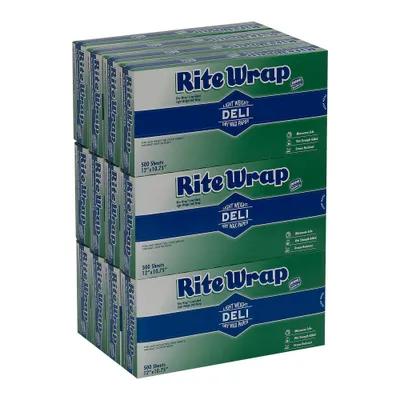 Dixie® Rite-Wrap Deli Sheets 10.75X12 IN 1PLY White 500 Sheets/Pack 12 Packs/Case 6000 Sheets/Case