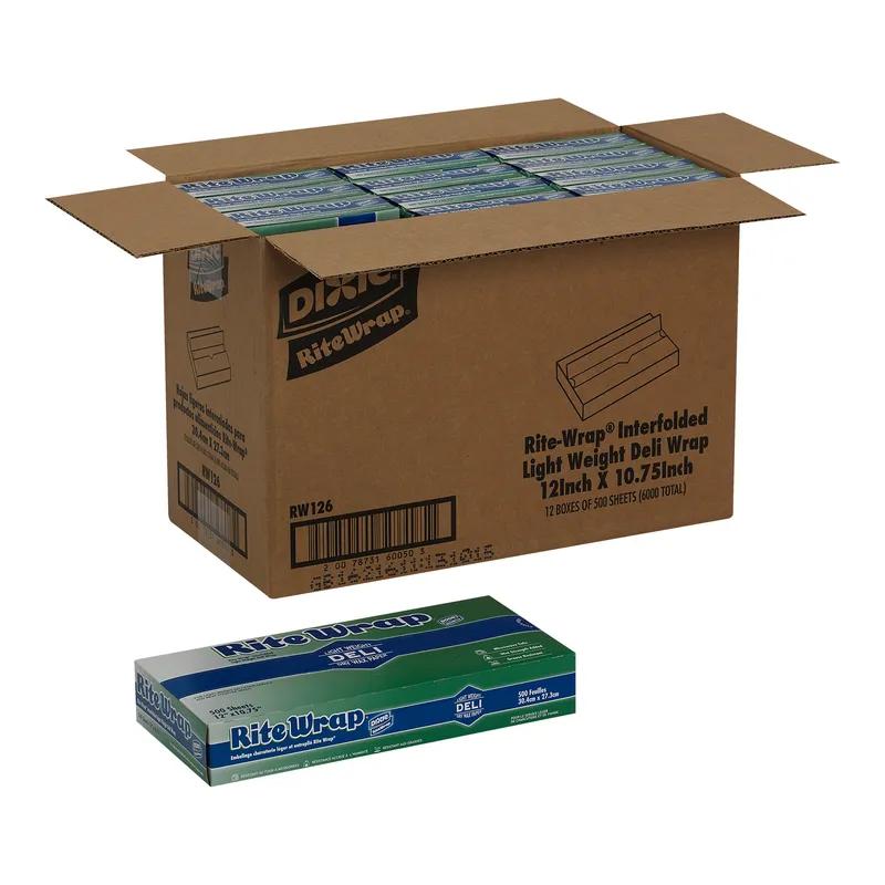 Dixie® Rite-Wrap Deli Sheets 10.75X12 IN 1PLY White 500 Sheets/Pack 12 Packs/Case 6000 Sheets/Case