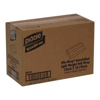 Dixie® Rite-Wrap Deli Sheets 10.75X12 IN 1PLY White 500 Sheets/Pack 12 Packs/Case 6000 Sheets/Case
