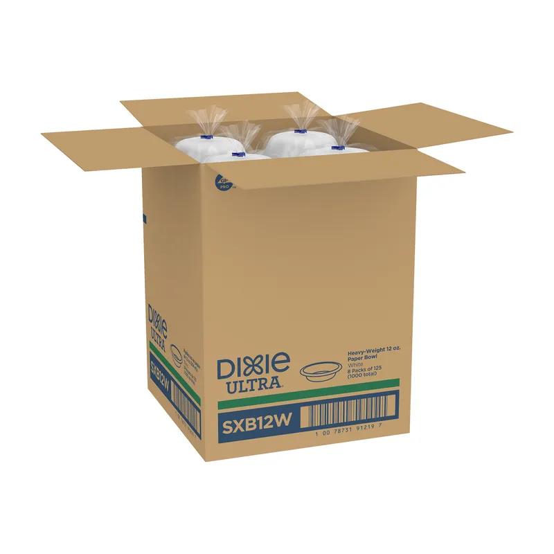 Dixie® Ultra Bowl 12 OZ Paper White Heavy 1000/Case