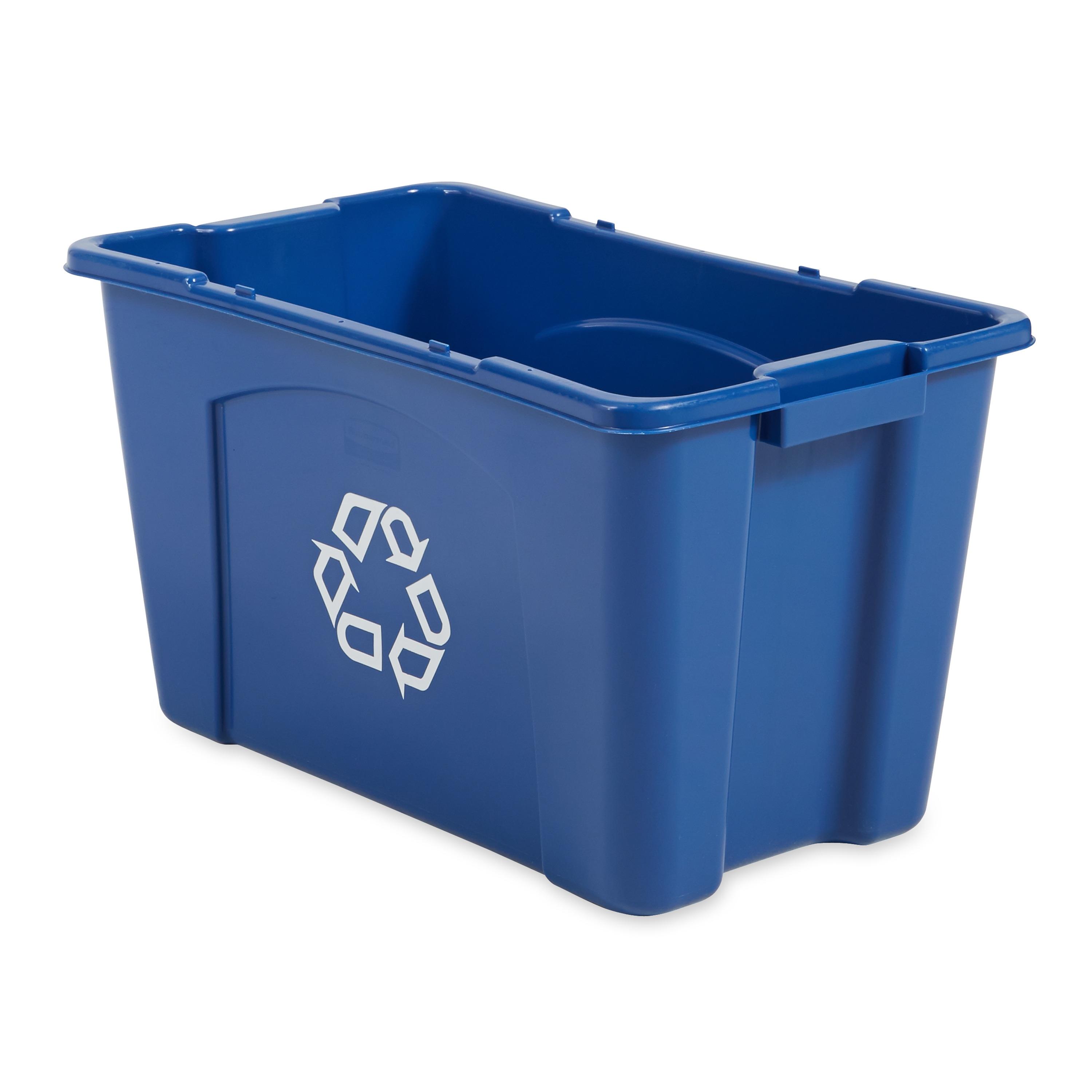 1-Stream Recycling Bin 25.75X16X14.75 IN 18 GAL Blue Resin 1/Each