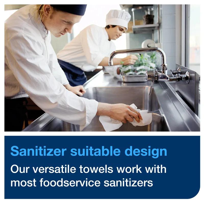 Tork Cleaning Towel 14.75X11.75 IN 1PLY Cloth White Multifold Z Refill 50 Count/Pack 4 Packs/Case 200 Count/Case