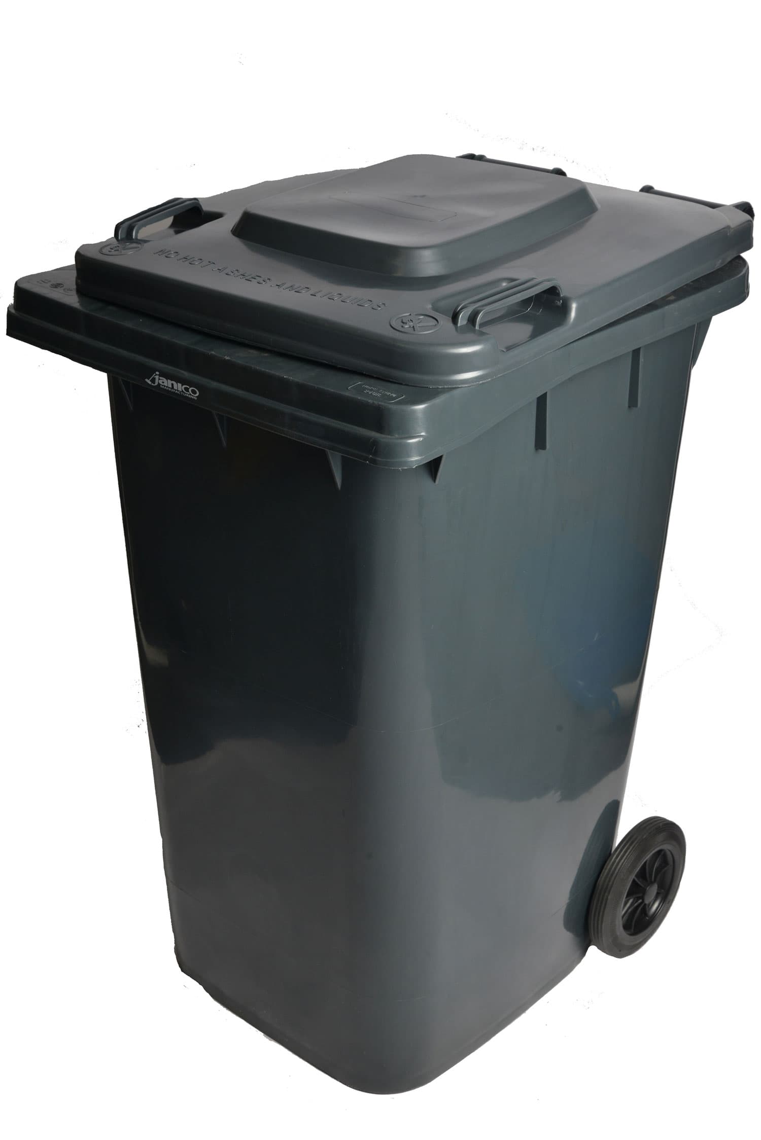 Trash Can 60 GAL Gray Rollout With Handle 1/Each
