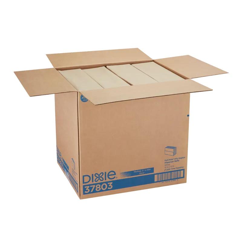 Dixie® Dispenser Napkins 12X13 IN White 1PLY Full Fold Refill 600 Sheets/Pack 12 Packs/Case 7200 Sheets/Case