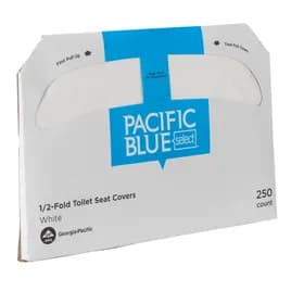 Pacific Blue Safe-T-Gard® Toilet Seat Cover 17.44X14.5 IN 1PLY White 1/2 Size 250 Sheets/Roll 4 Rolls/Case