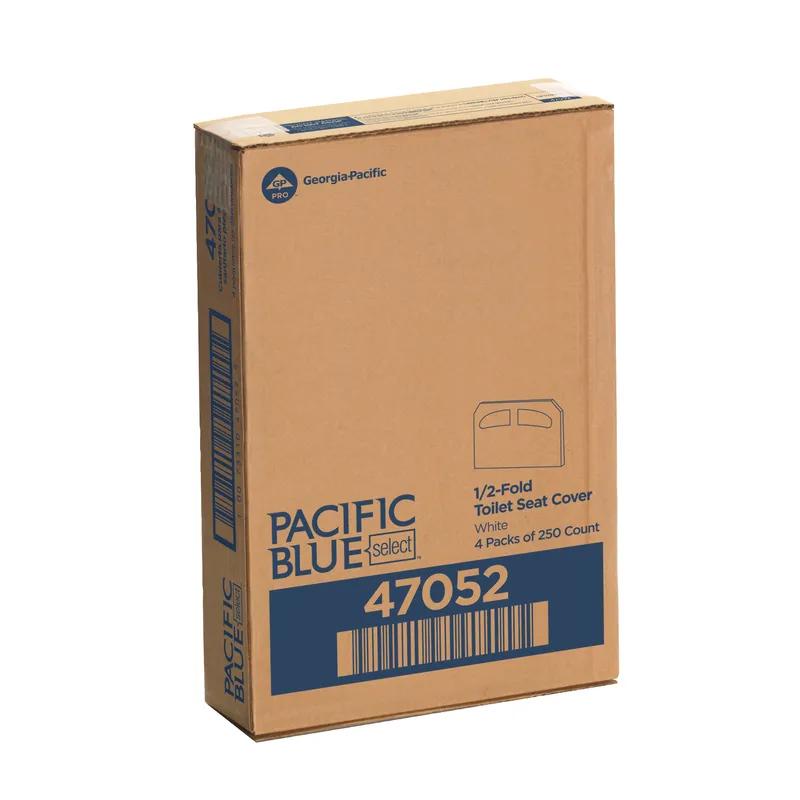 Pacific Blue Safe-T-Gard® Toilet Seat Cover 17.44X14.5 IN 1PLY White 1/2 Size 250 Sheets/Roll 4 Rolls/Case