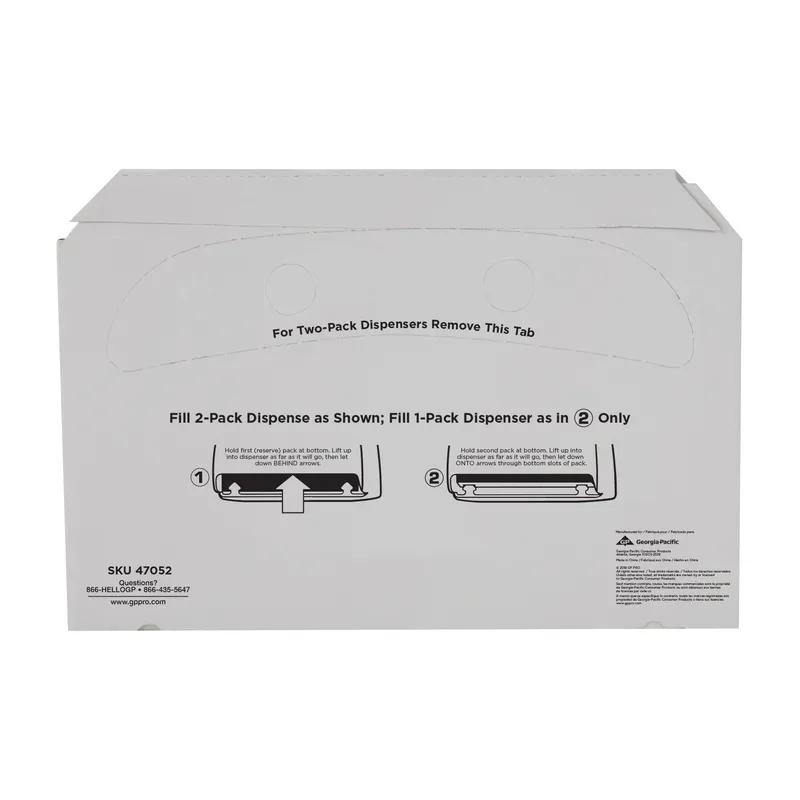 Pacific Blue Safe-T-Gard® Toilet Seat Cover 17.44X14.5 IN 1PLY White 1/2 Size 250 Sheets/Roll 4 Rolls/Case