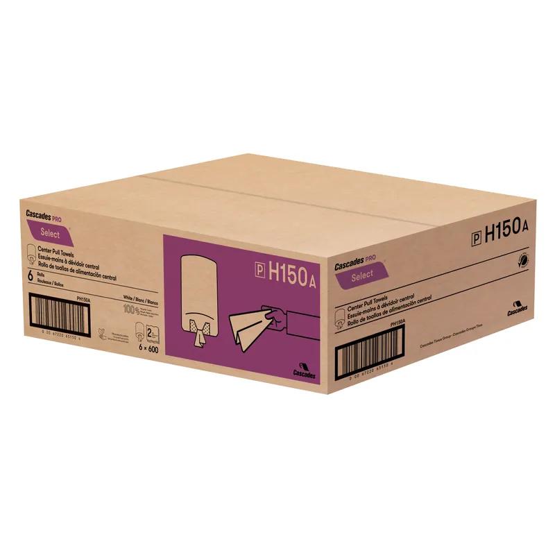Cascades PRO Select® Roll Paper Towel 11X7.3 IN 2PLY White Centerpull 600 Sheets/Roll 6 Rolls/Case