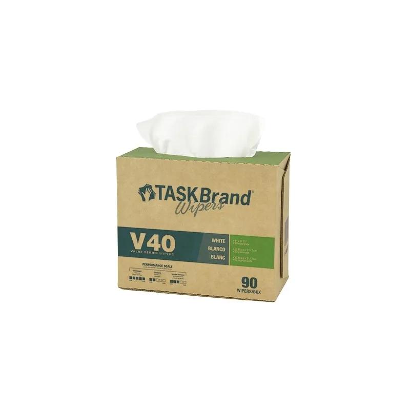 TaskBrand® Cleaning Wipe  9X12.25 IN DRC White 90 Count/Pack 9 Packs/Case 810 Count/Case