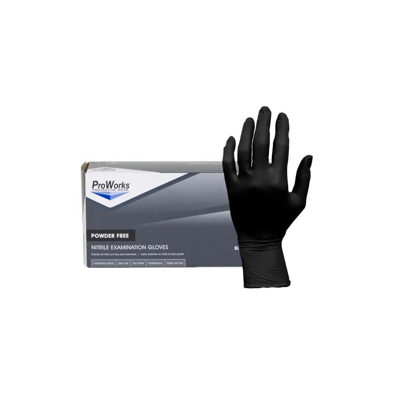 ProWorks® Gloves XL Black 5MIL Nitrile Disposable Powder-Free Latex Free 1000/Case