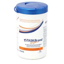 TaskBrand® Cleaning Wipe Pre-Moistened 75 Count/Pack 6 Packs/Case 450 Count/Case