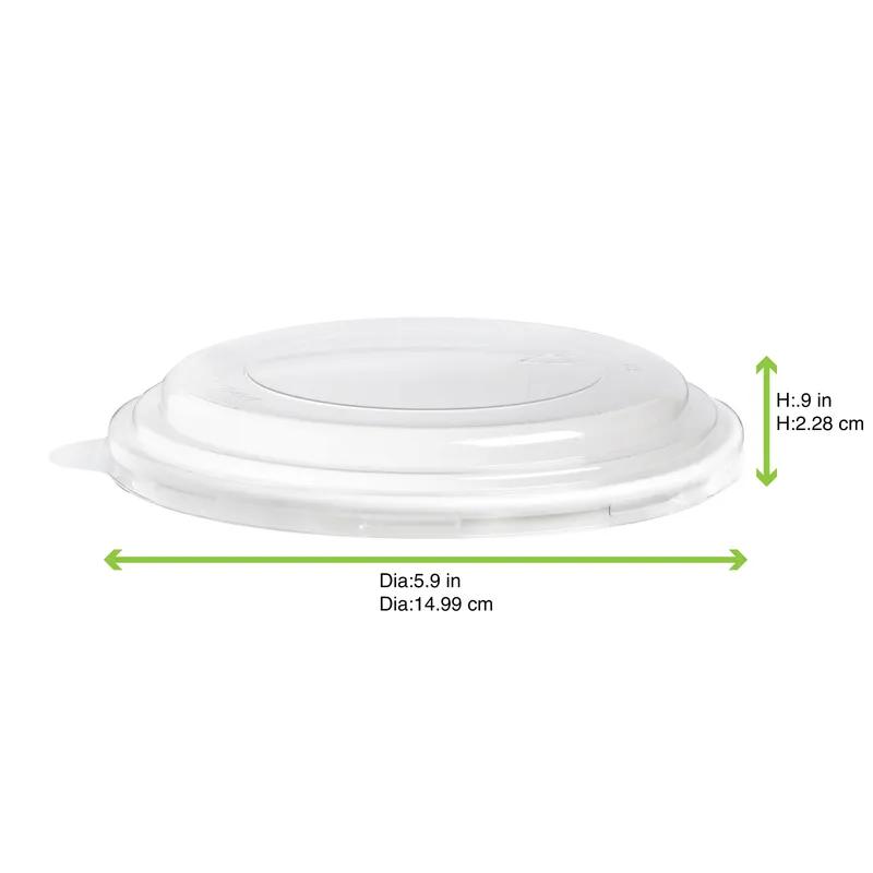 Lid 5.9 IN Plastic Clear For 23-33 OZ Container 45 Count/Pack 8 Packs/Case 360 Count/Case