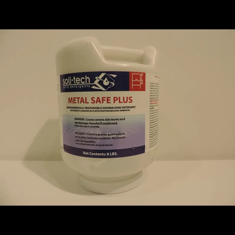 Soli-Tech DFE Dishmachine Detergent 8 LB Solid Metal Safe 4/Case