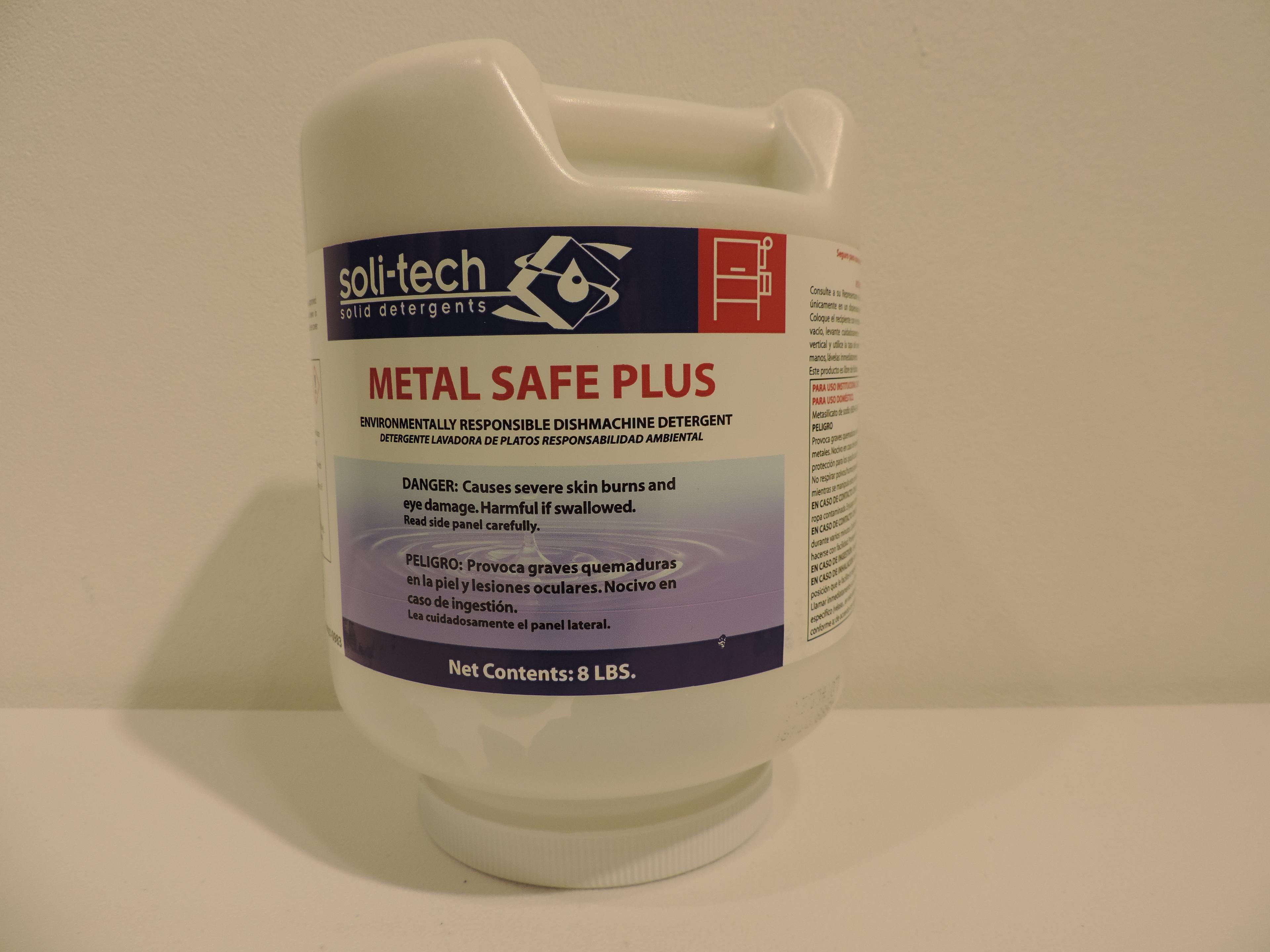 Soli-Tech DFE Dishmachine Detergent 8 LB Solid Metal Safe 4/Case