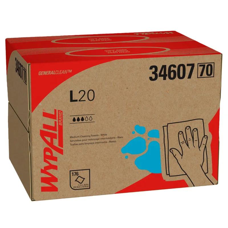 WypAll® L20 Cleaning Wipe 11.1X16.8 IN 2 Paper White 176/Case